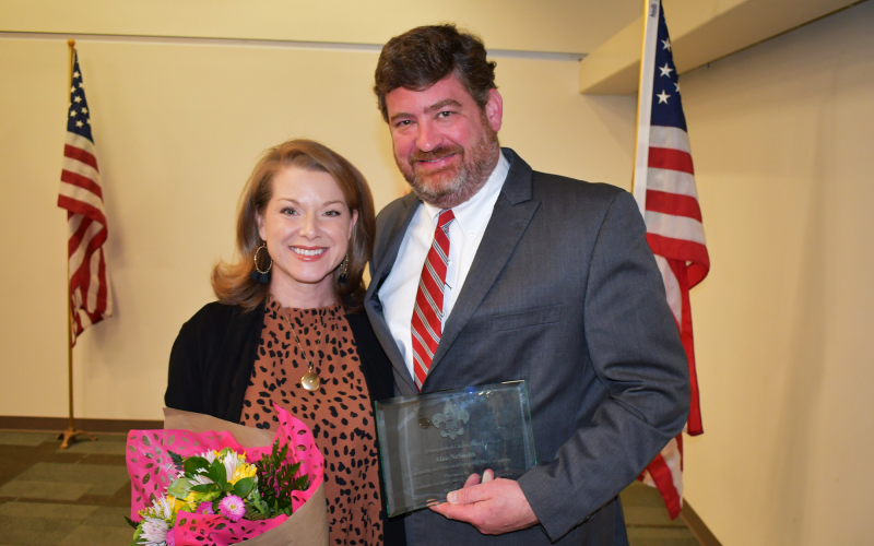 Distinguished Citizen honoree Alan NeSmith of Cornelia was honored March 3 and joined by his wife Heather and other friends and members of his family. MATTHEW OSBORNE/Staff
