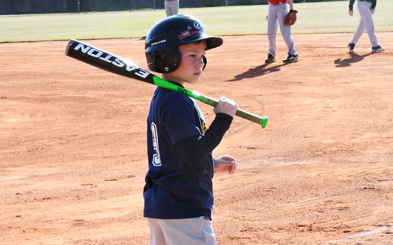 Elliot Rudeseal gets ready for his at-bat during a Habersham youth baseball game last season. Habersham County is taking over the operation of the league this year. FILE