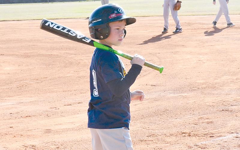 Elliot Rudeseal gets ready for his at-bat during a Habersham youth baseball game last season. Habersham County is taking over the operation of the league this year.
