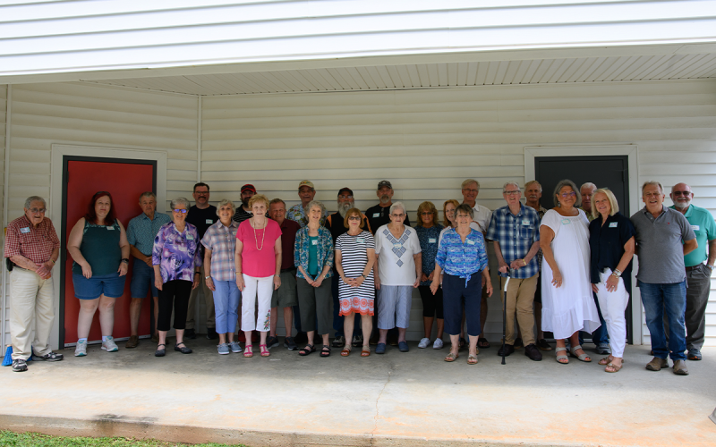 Descendants of William and John Love gather for a photo on the back porch of Ebenezer United Methodist Church in Hollywood. ZACH TAYLOR/Special