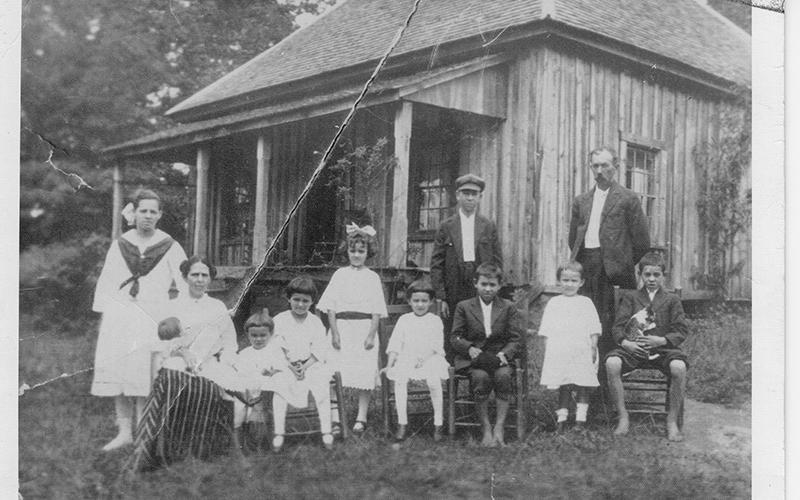 Shown are (from left) the Trotter family of Clarkesville, circa 1919 – Leona; Mother (Texanna Jones Trotter); Frances (baby in lap); Frank; Lorraine; Dolly (standing with bow in hair); Grace; Chester (standing); Clyde; Polly; Father (William W Trotter); Rex. SUBMITTED