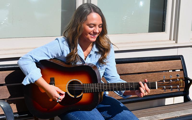 Ansley McAllister’s first song is just the beginning of what could be a special musical journey for the Clarkesville native. JULIANNE AKERS/Staff