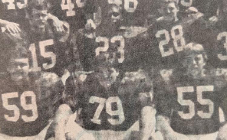 Shown is former Habersham Central High School Football player Stacy Ivester, No. 79, during his senior season in 1985. Ivester will be inducted into the Habersham County Football Ring of Honor July 30 at The Orchard.