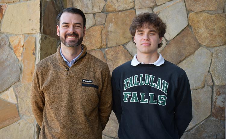 Tallulah Falls’ STAR teacher Jeremy Stille and STAR Student Jake Wehrstein found out about their honors Thursday. JULIANNE AKERS/Staff