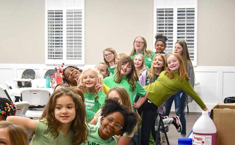Cornelia Girl Scout Troop 11208 celebrates Leap Day at their Feb. 29 meeting. JULIANNE AKERS/Staff