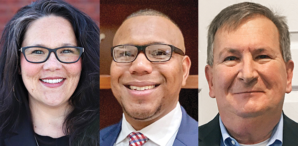 District 4 Habersham County Commission candidates are (from left, alphabetically) Natalie Crawford, Trent Davis and Bruce Harkness.