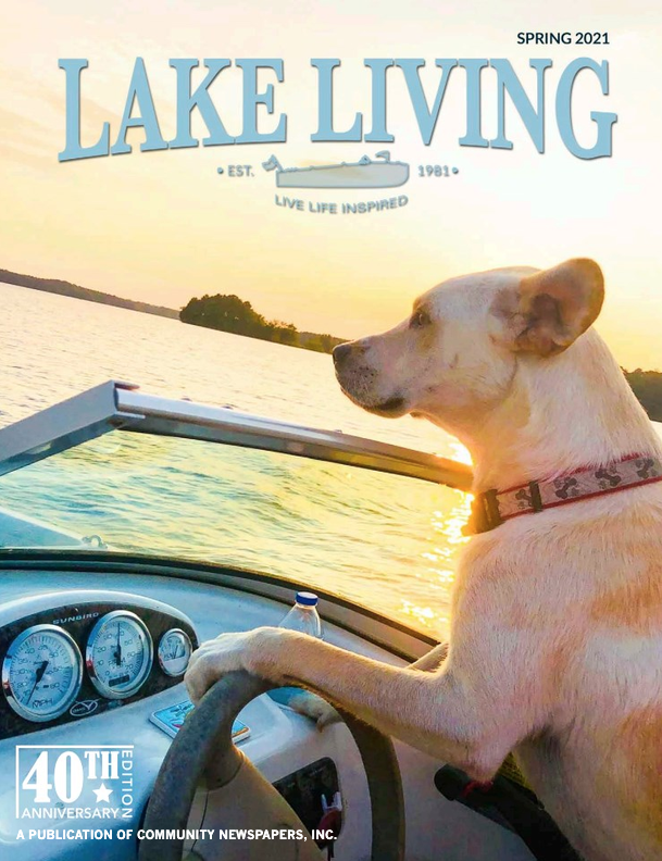 Ed Blackburn of the Reed Creek area of Hartwell, won the spring Lake Living cover contest for his photo of his canine friend Lincoln driving a boat.