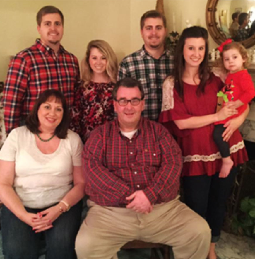 Mark Shirley and his family