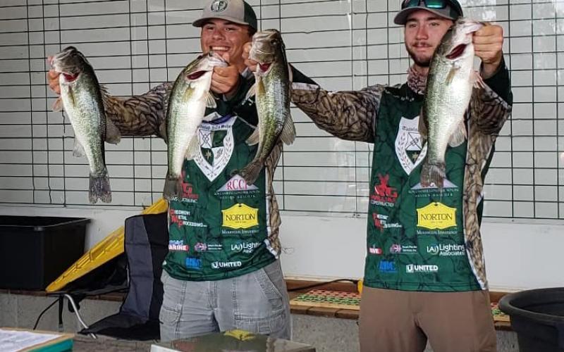 Shown, from left, are Tallulah Falls School student-anglers Marshall Harrelson and Marshall Williams.