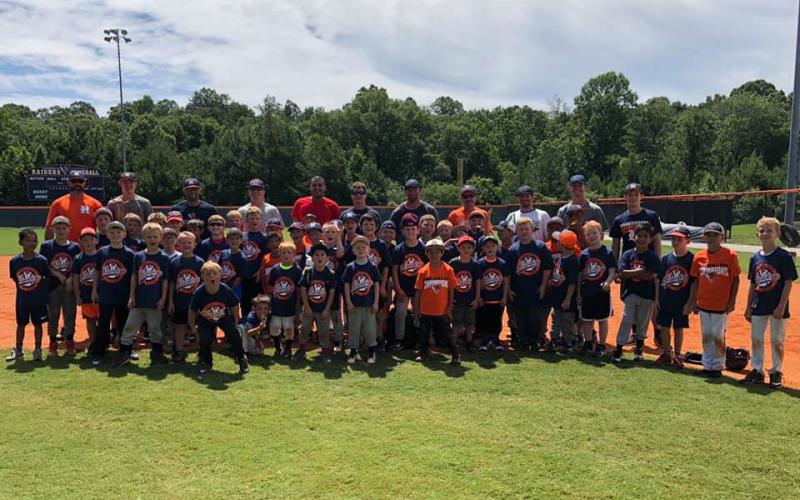 Baseball camp group photo