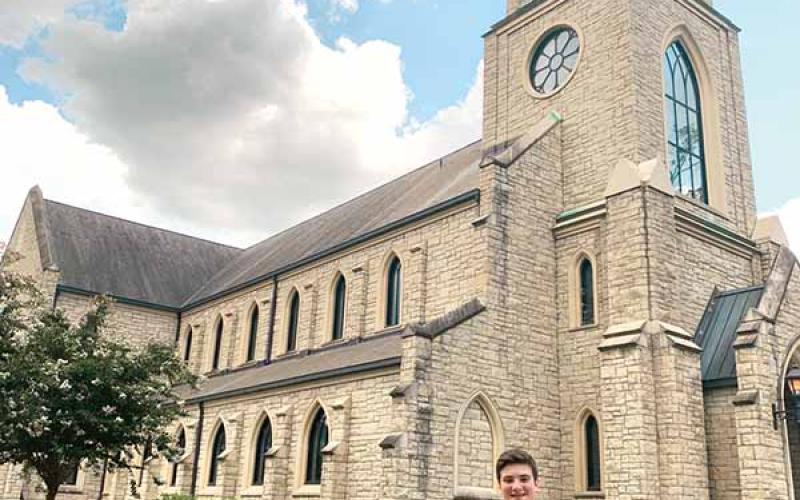 Shown is Edwin Wood standing by the chapel at Lee University in Cleveland, Tennessee. (Photo/SUBMITTED)