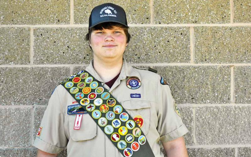 Fourteen-year-old Cameron Mote of Baldwin built four Little Free Libraries for his Eagle Scout Service Project. They are now located at Alto Town Park, Mt. Airy Town Hall, Tallulah Falls Town Hall and the Habersham County Health Department. (Photo/CHAMIAN CRUZ)