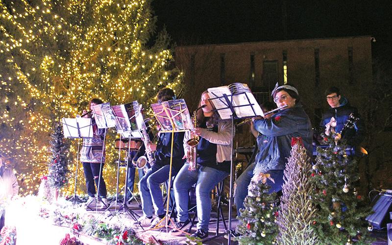 The North Habersham Middle School youth jazz band played several familiar Christmas classics at A Downtown Clarkesville Christmas.