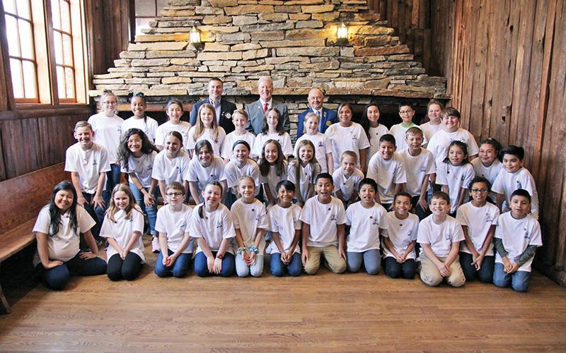 Level Grove Elementary School fourth and fifth graders were inducted as EarlyAct members with the help of the Rotary Club of Habersham County.