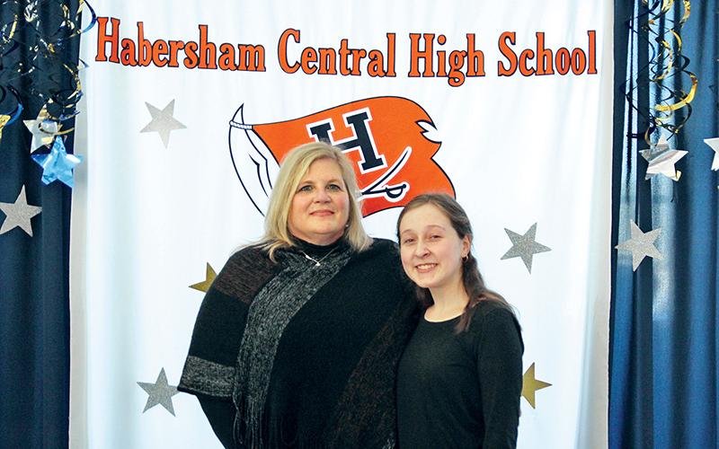 Habersham Central Valedictorian/STAR student Grace Wills stands with STAR teacher Stacy McLaurin.