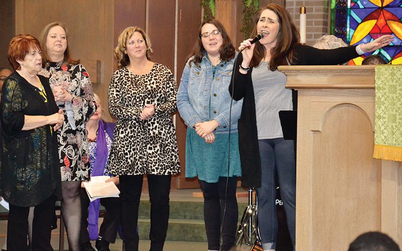 The Assembly of Praise at Lula Choir was one of the groups entertaining patrons of the musical festival Sunday at Cornelia United Methodist Church.