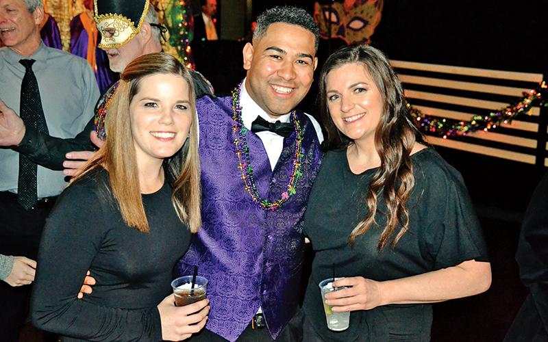 A few old friends from Habersham Central High School got together at Mardi Gras, including (from left) Cynthia Bellamy, Marvin Alford and Terri Bellamy.