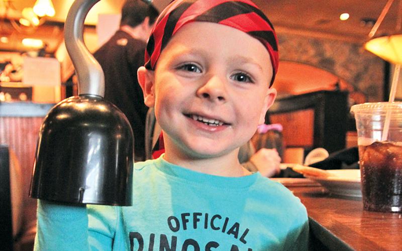 Luke Mize, 4, of Clarkesville is hooked on pancakes.