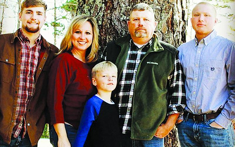 New Woodville Elementary Principal Lana Jones is shown with her husband Shane and sons Jarred, Colby and Creed.