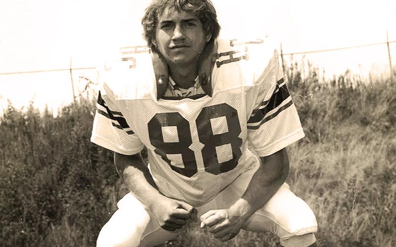Habersham Central linebacker Jeff Gerrin had a clean jersey in this picture, but had no reservations about getting down and dirty on one of the Raiders’ best all-time defenses.
