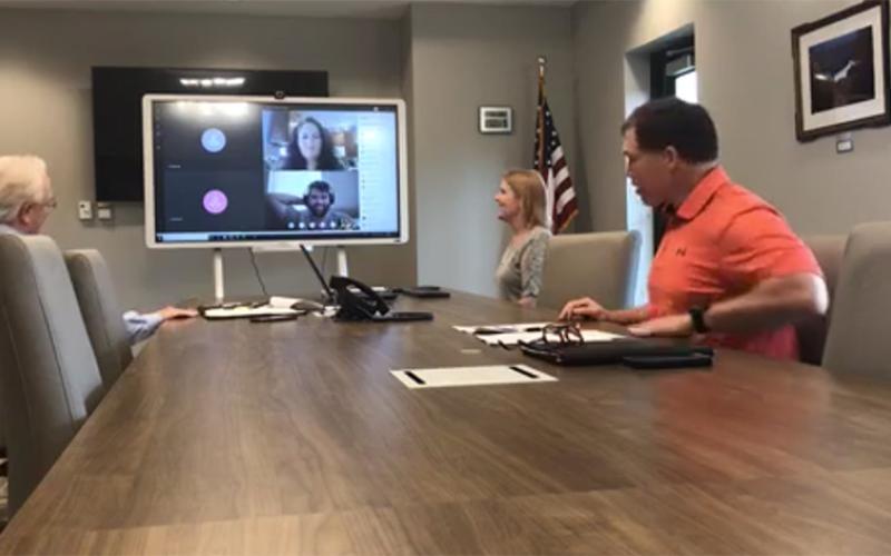 Habersham County held its meeting May 4 via conference call and video chat.