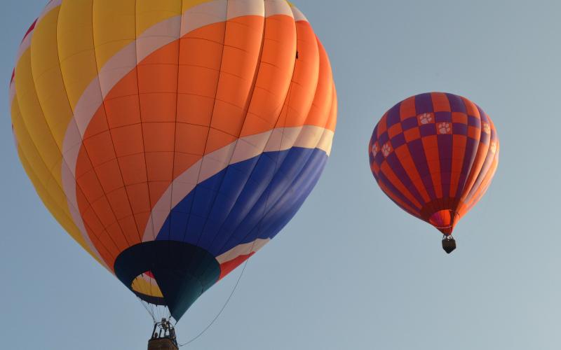 Stephanie Hill / Participants can exhibit their hot air balloons at the site or take part of a race toward the Atlantic.
