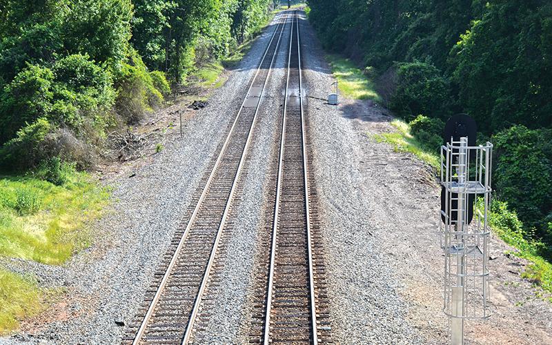 A man’s body was found Friday morning near this stretch of railroad track going through Mt. Airy at Dicks Hill Parkway.