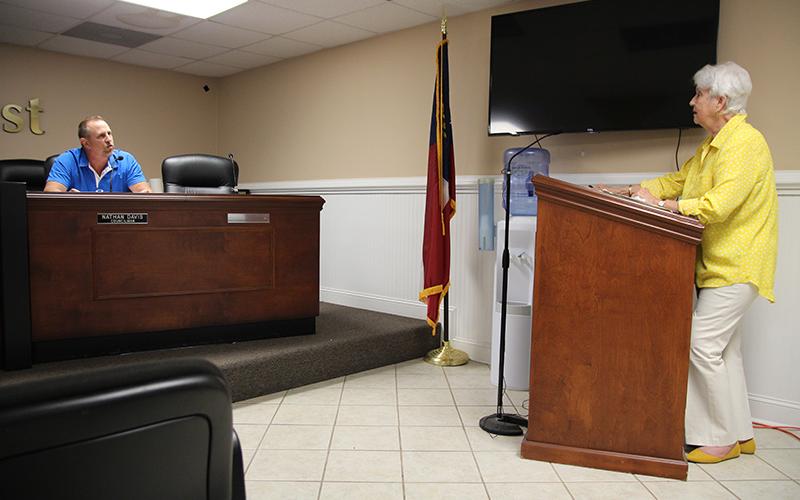 Demorest Councilman Nathan Davis and former councilwoman Florence Wikle remained in a constant back and forth in Tuesday night’s meeting.