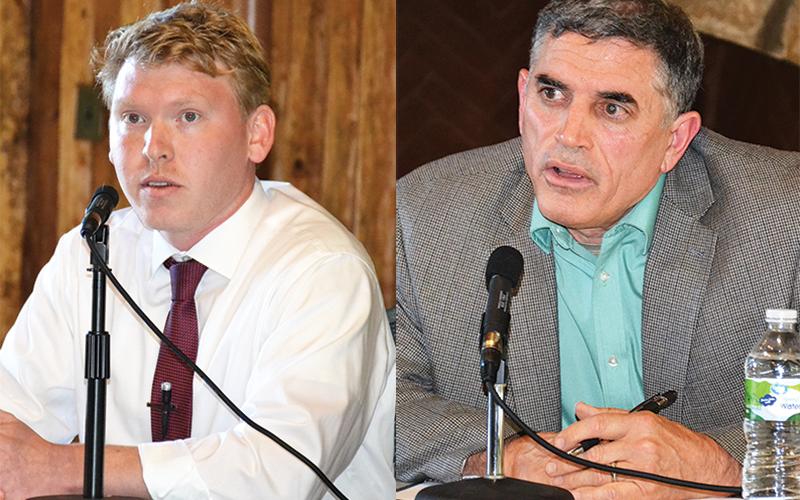 Congressional candidates Matt Gurtler (left) and Andrew Clyde got irritated with each other over attacks that had been placed on social media pages.