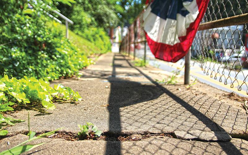 Demorest City Council is hoping to fix cracks like this one in city sidewalks.