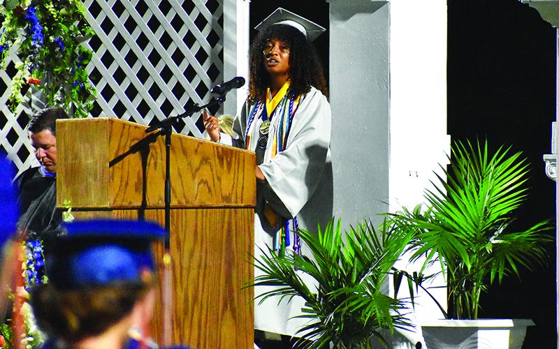 Anea Harris gave a powerful address about racism experienced in her lifetime.