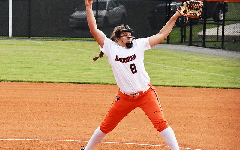 Habersham Central's Joey Handlos pitched a complete game Wednesday night against Flowery Branch.