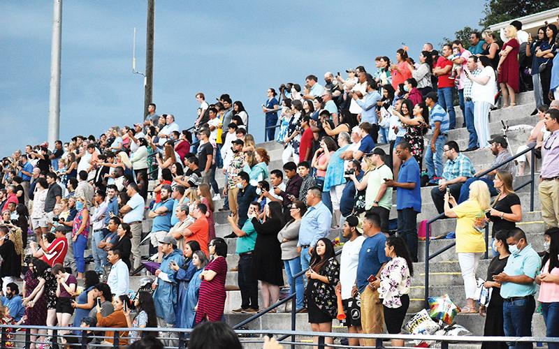 The crowd did its best to socially distance at Habersham Central's graduation.