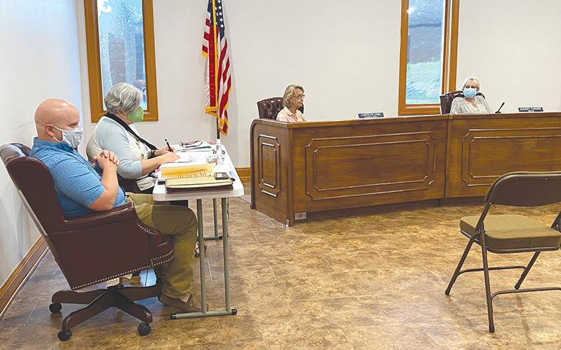 The Alto Town Council met Tuesday evening. From left are council members John Allen Fox Jr., P.J. Huggins, Carolyn Cabe and Mayor Audrey Turner.