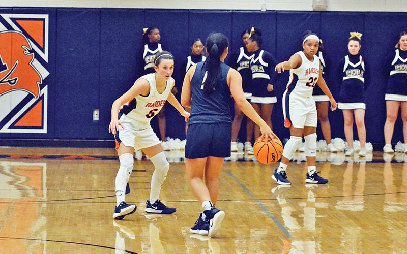 Habersham Central’s girls basketball team will have strong experience returning from last year’s team, including Addie Penick (5) and Nykerriah Brown (20).