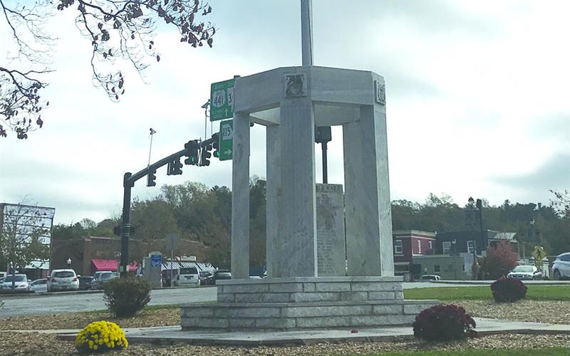 Volunteers have already made some landscaping improvements at the War Memorial  in Clarkesville.