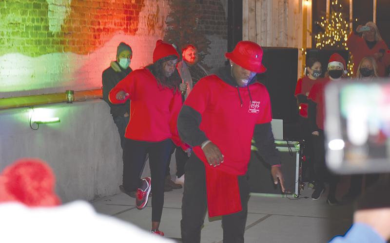 The Premiere Dance and Performing Arts Academy put on several dancing displays for the assembled crowd at Fender’s Alley.