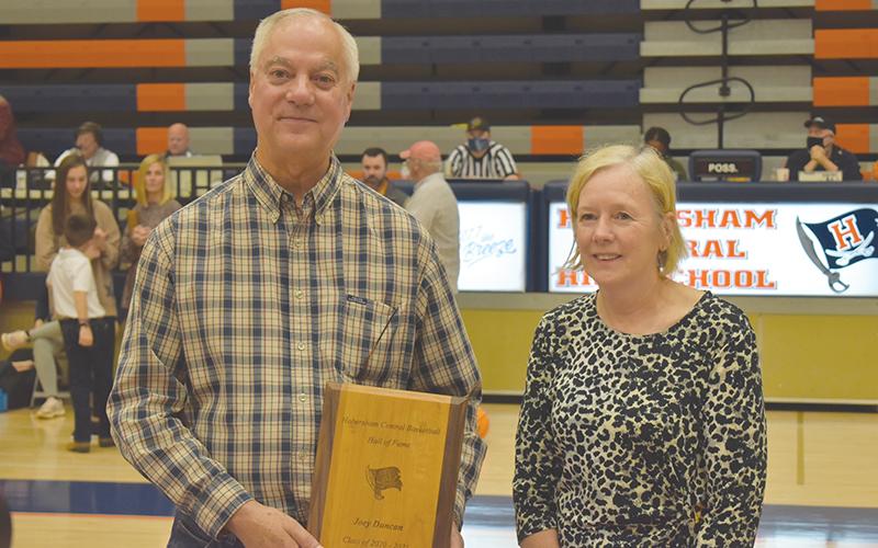 Joey Duncan was joined at Friday’s induction by his wife Miriam.