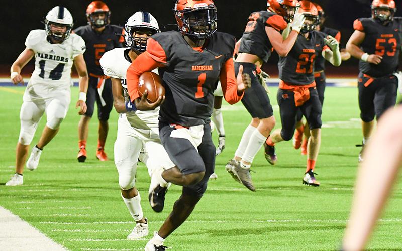 Habersham Central’s Joshua Pickett takes the ball to the house against White County earlier this season. Pickett is the Region 8-6A player of the year. TOM ASKEW/Special