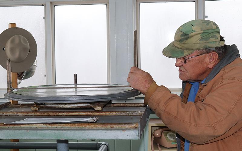 Ross Dover, one of the last people to maintain the Chenocetah Tower in Cornelia, was honored by the U.S. Forest Service Wednesday.