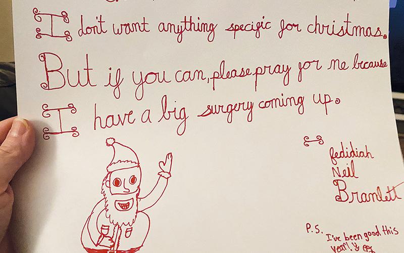 Jed's letter to Santa