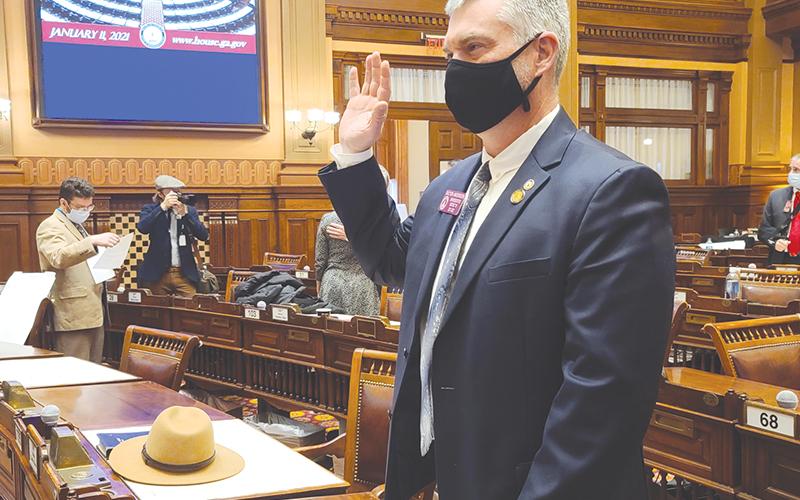 Victor Anderson is sworn in as a member of the Georgia House of Representatives on Jan. 11. GEORGIA HOUSE OF REPRESENTATIVES/Submitted