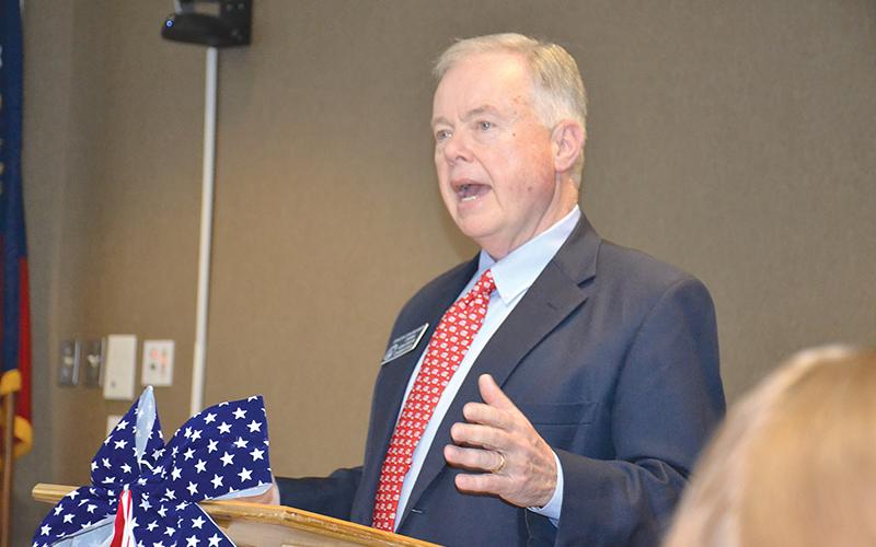 Former Georgia Sen. John Wilkinson, shown speaking at last year’s legislative breakfast at North Georgia Technical College, will begin leading the school as its president on Feb. 1.