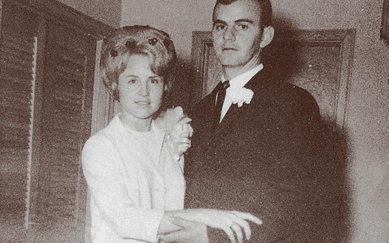Jimmy Black and his wife, Linda Jean, on their wedding day.