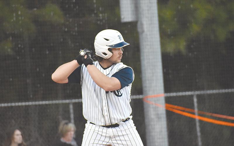 Habersham Central’s Logan Hare waits for the pitch during a home game Feb. 25.
