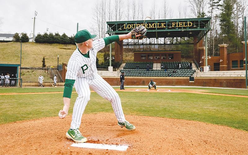 Peyton Irvin warms up before a recent game at Loudermilk Field. KARL L. MOORE/Special