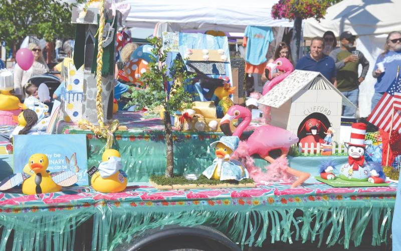 Many of the best decorated ducks were featured on a float Saturday at the Mountain Laurel Festival parade. MATTHEW OSBORNE/Staff