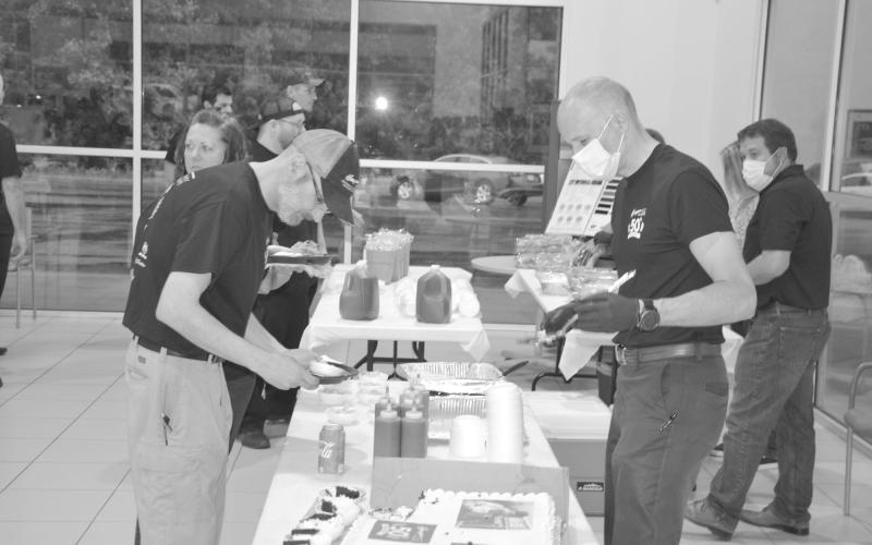 Hayes auto dealership of Baldwin celebrated its 50th anniversary Monday with a luncheon for its employees and invited guests. MATTHEW OSBORNE/Staff