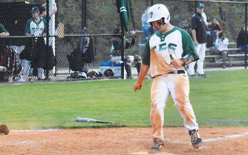 Tate Shaw recorded two hits and scored two runs in the second game of TFS’ double header at Wesleyan to open the state playoffs last Thursday. CODY ROGERS/Staff