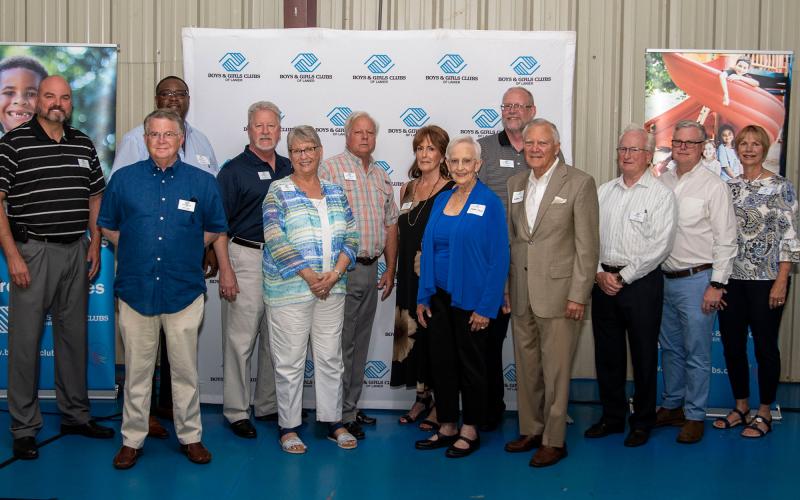 Gathered community leaders include (front row, from left) Superintendent Matthew Cooper, Advisory Committee Finance Chair Richard Hagler, Vice Chair Annette Lee, Sandra Deal and former Gov. Nathan Deal, County Manager Phil Sutton, Habersham EMC’s Glenn Purcell, Boys and Girls Club Chief Development Officer Joyce Wilson. Back row are (from left) Mickens, Fieldale Farms Corporate Facilities Manager Ken Schubring, Rhodes, Diane Brown and Piedmont University’s Perry Rettig. CARSON SPRINKLE/Special